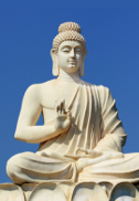 Гаутама Будда (статуя на голубом фоне)
